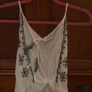 flowy patterned tank top